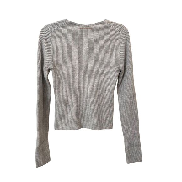 LUNYA Ribbed Knit‎ Cashmere Lounge Top Grey Medium - Picture 2 of 6